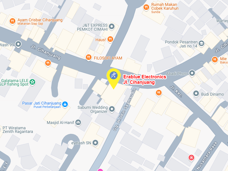 Peta ke toko EraBlue di  Jl. Cihanjuang No.102, RT 001, RW 009, terletak di Kel/Desa Cibabat, Kecamatan Cimahi Utara, Kota Cimahi, Provinsi Jawa Barat